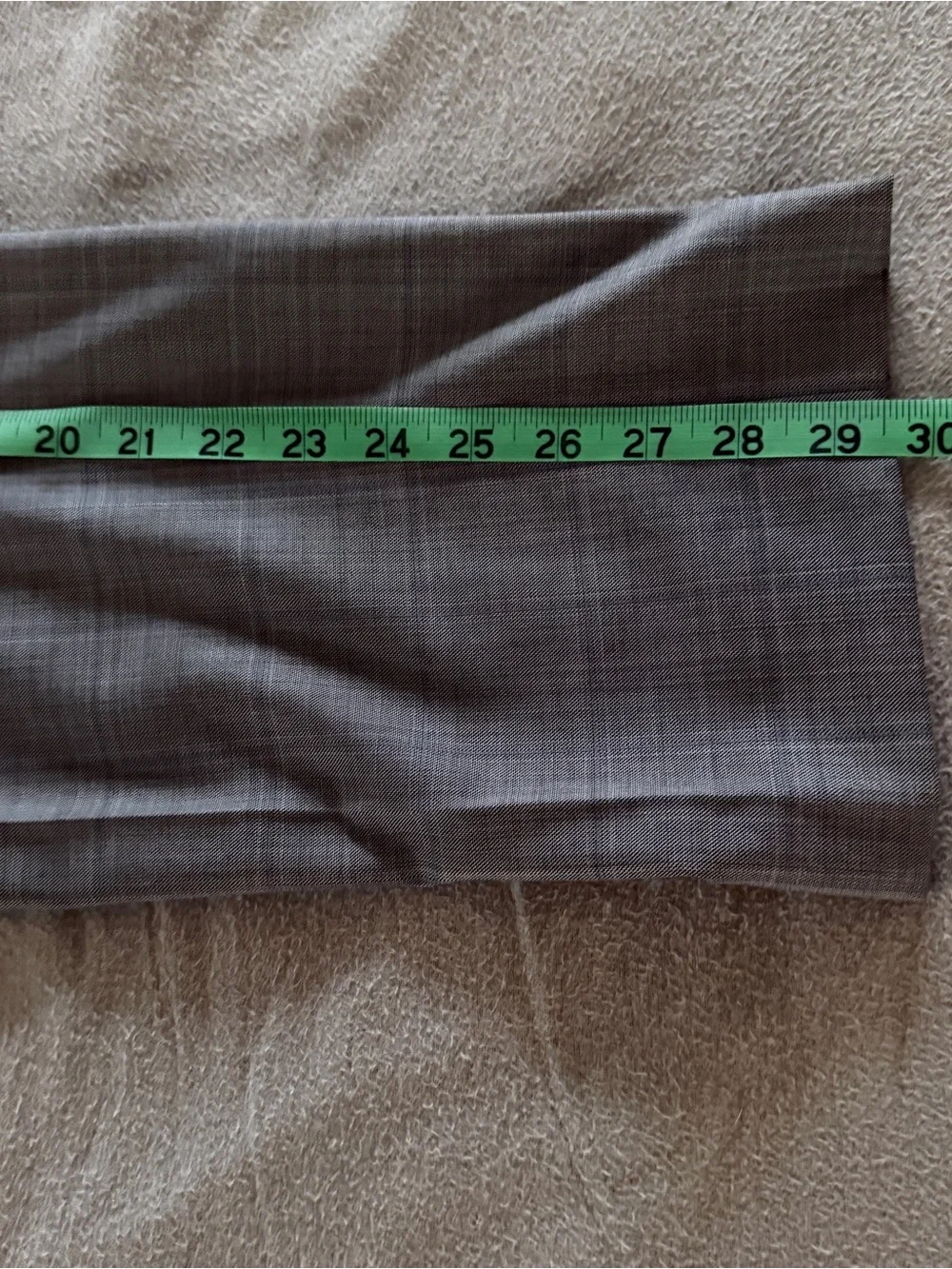 Lauren Ralph Lauren Gray Plaid Men's Wool Blend Suit